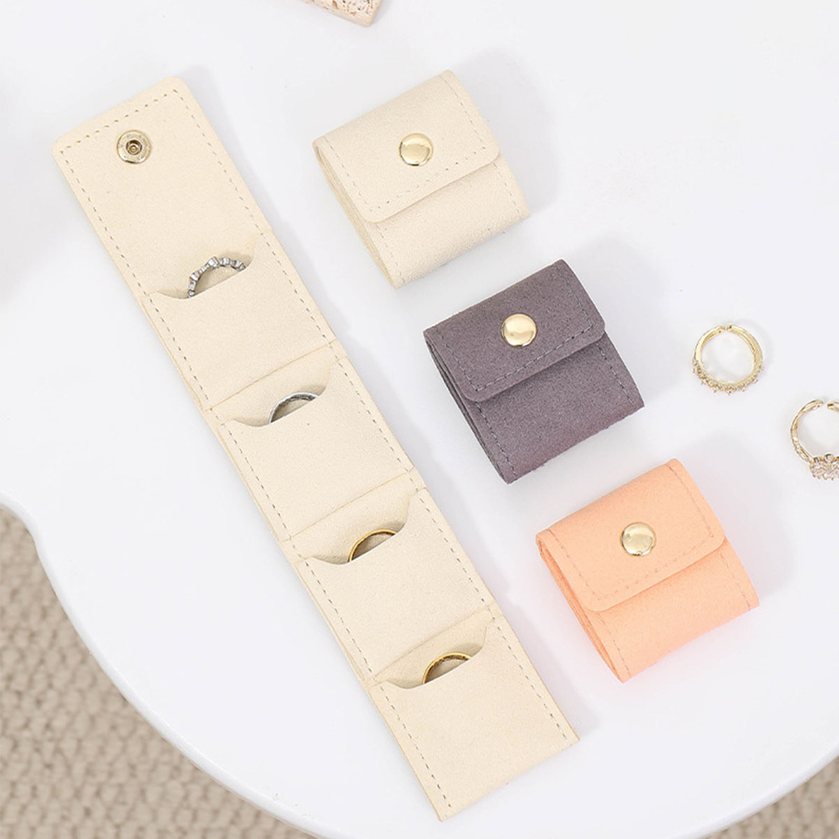 Travel Accessories Gifts - Tragbare Schmuckrolle mit mehreren Taschen für