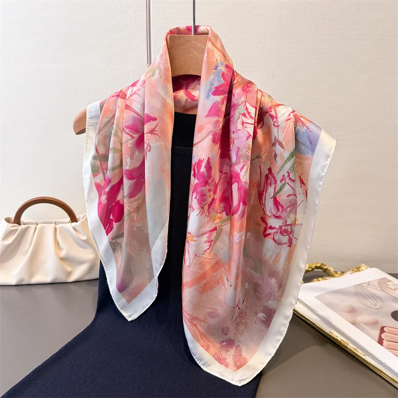 Travel Accessories Luxury - Imitationsquadratischer Schal für Damen, bedruckte Schals,