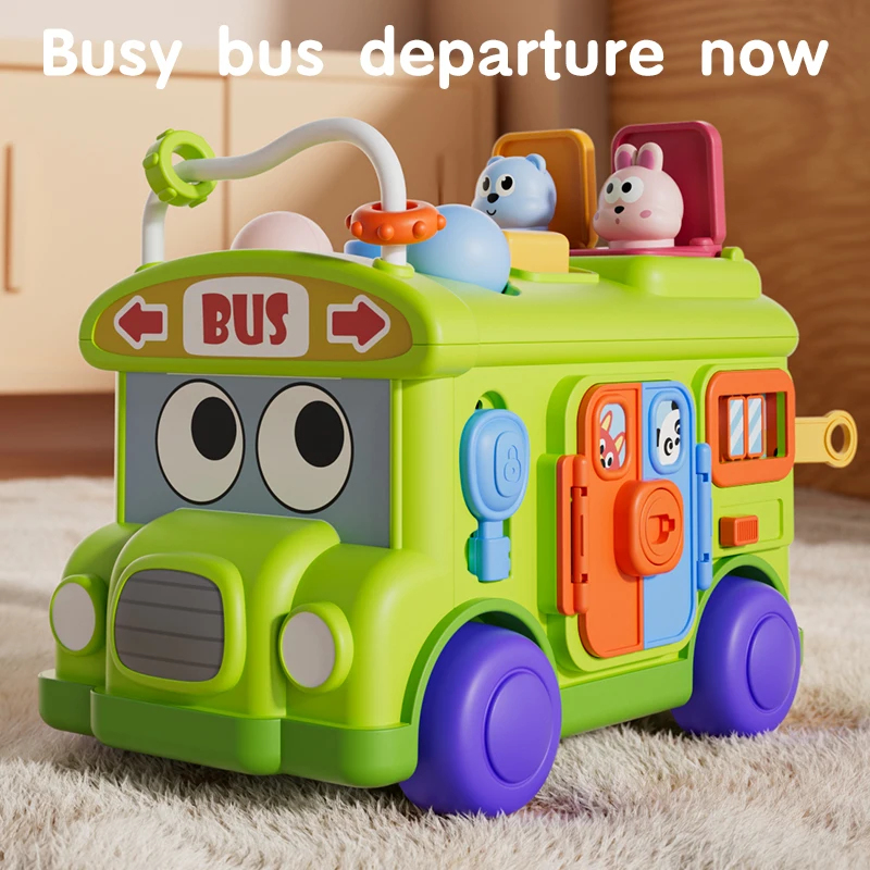 Travel Accessories Baby - Montessori Lernspielzeug Baby-Bus, Aktivitätsspielzeug für Kleinkinder,