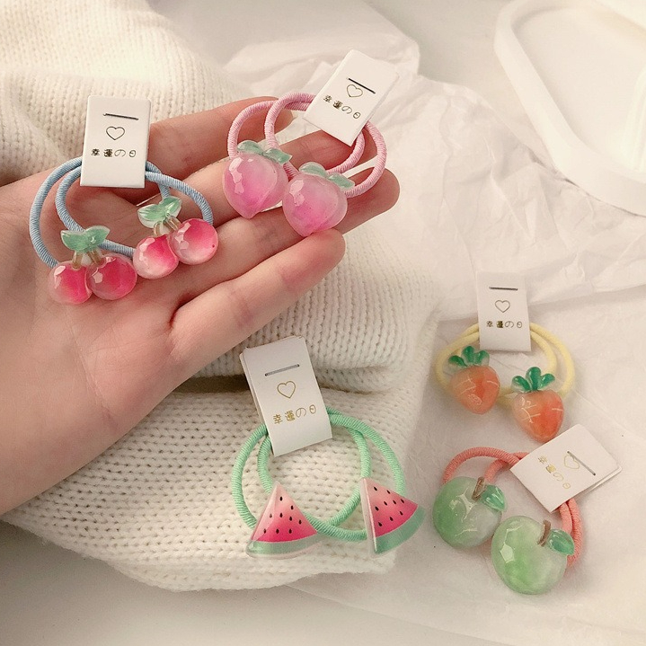 Travel Accessories Baby - Kinder-Haargummis mit Karotten, 5 Paar, rutschfeste,