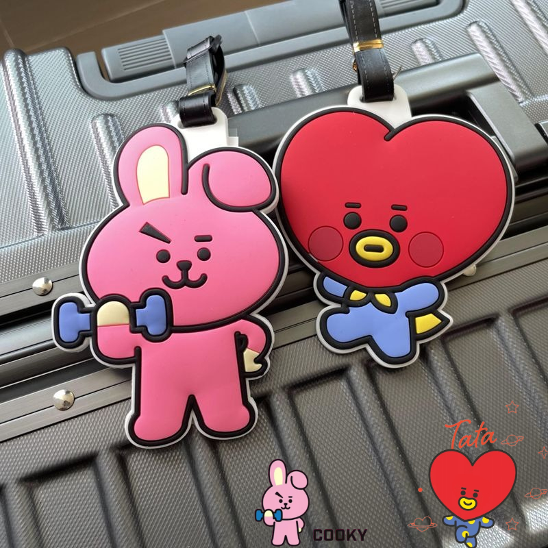 Travel Accessories Organizer - BT21 Cartoon-Schlüsselanhänger, niedlicher Kawaii-Gepäckanhänger für Handgepäck