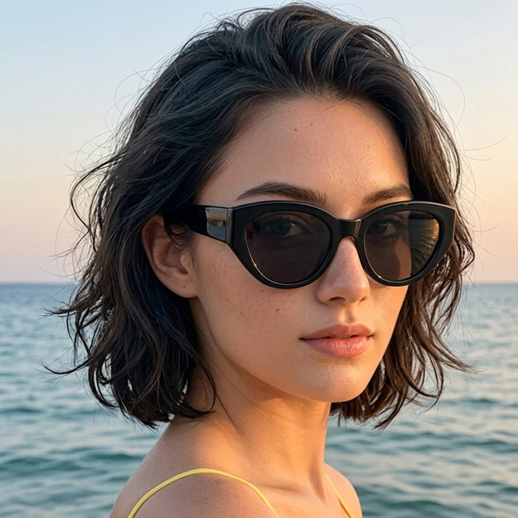 Travel Accessories Luxury - Klassische Cat-Eye-Sonnenbrille für Damen und Herren,