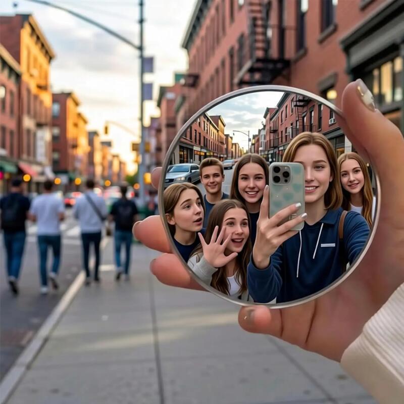 Travel Accessories Store - Handgehaltener Selfie-Spiegel, tragbarer Einzelspiegel für Selbstfotos,