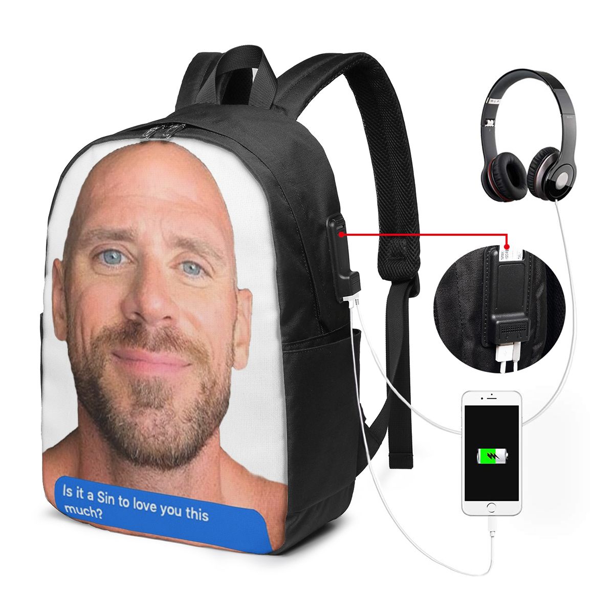 Johnny Sins Flirty Text Bubble – Travel Accessories Men Bewertung und Preis